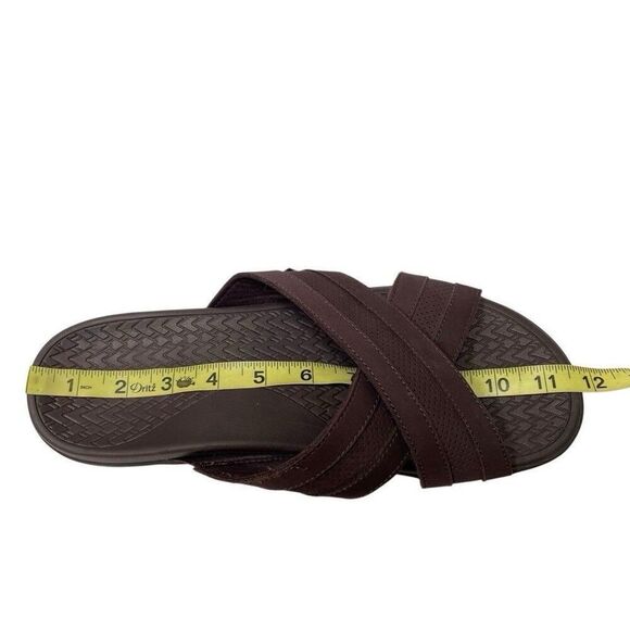 Vionic Tide Slide Men's Chocolate Brown Sandals NW/OB 10.5 M READ - Picture 10 of 11